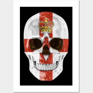 Northern Ireland Flag Skull - Gift for Irish With Roots From Northern Ireland Posters and Art